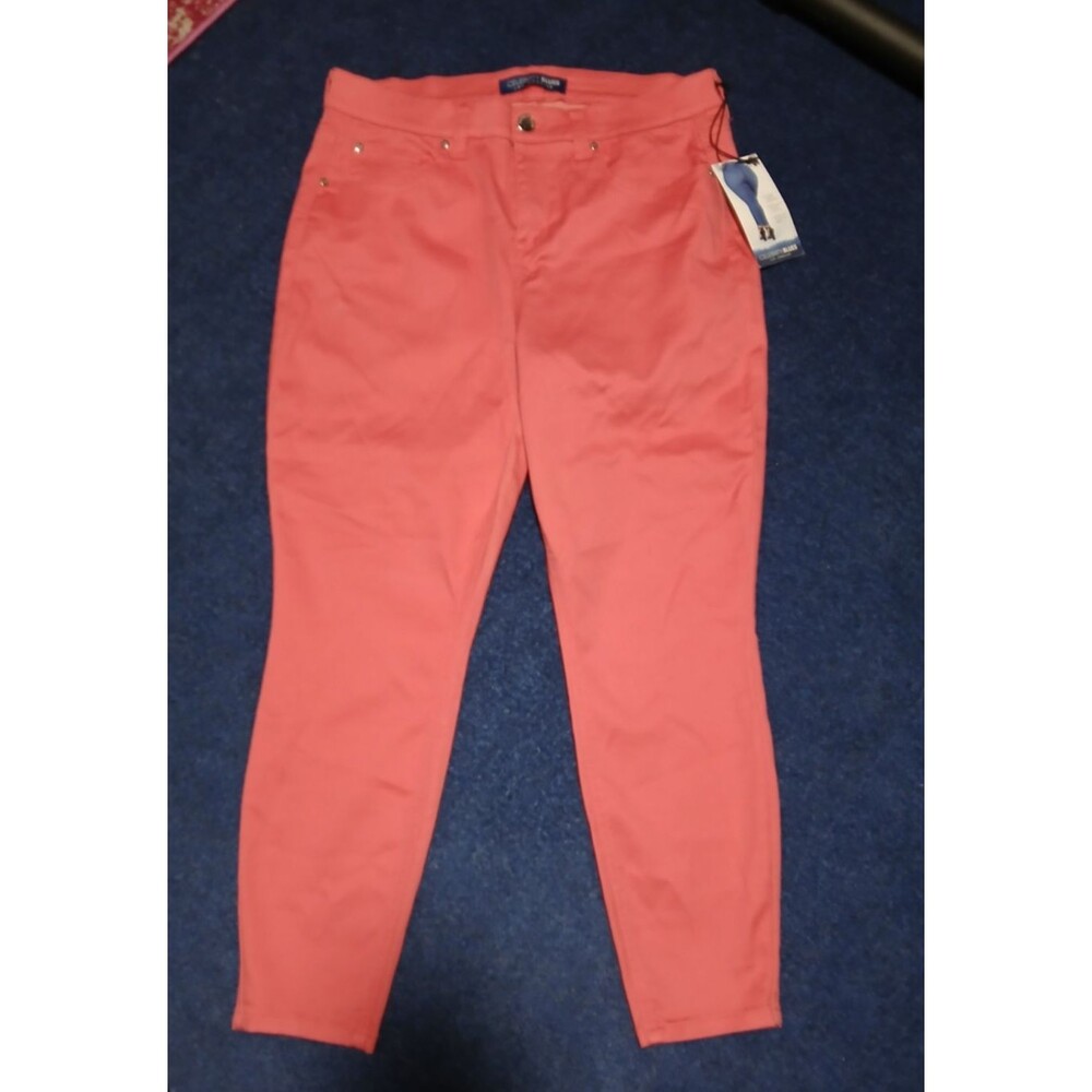 Celebrity Blues Los Angeles Coral High Rise Curvy  Skinny Type Pants  NWT    16W